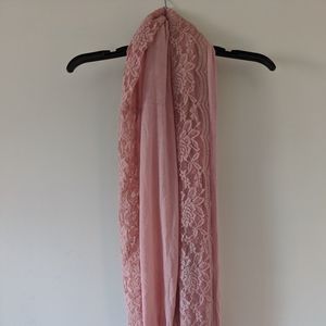 Pink hoop scarf